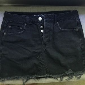 American Eagle Black Denim Skirt